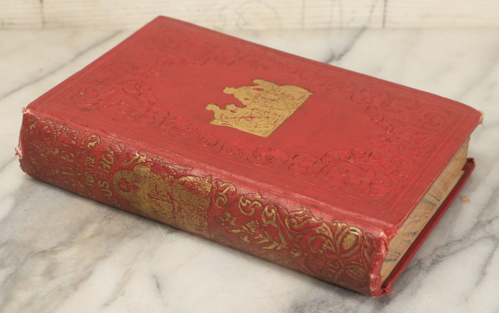Lot 131 - "Jewels For The Household; Or Selections Of Thought And Anecdote For Family Reading" Antique Book By Tryon Edwards, D.D., Case, Tiffany, & Co., Publishers, Hartford, 1857, Illustrated