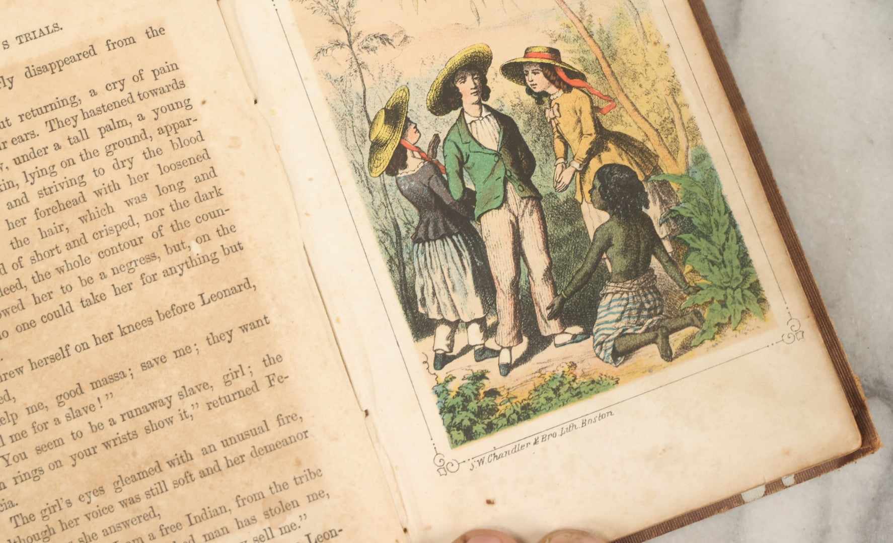 Lot 132 - "Children's Trials; Or, The Little Rope-Dancers And Other Tales" Antique Book By August Linden, Translated From German By Trauer Mantel, Crosby, Nichols, & Co., Boston, And Evans & Dickerson, N.Y., 1855, Illustrated With Color Lithographs