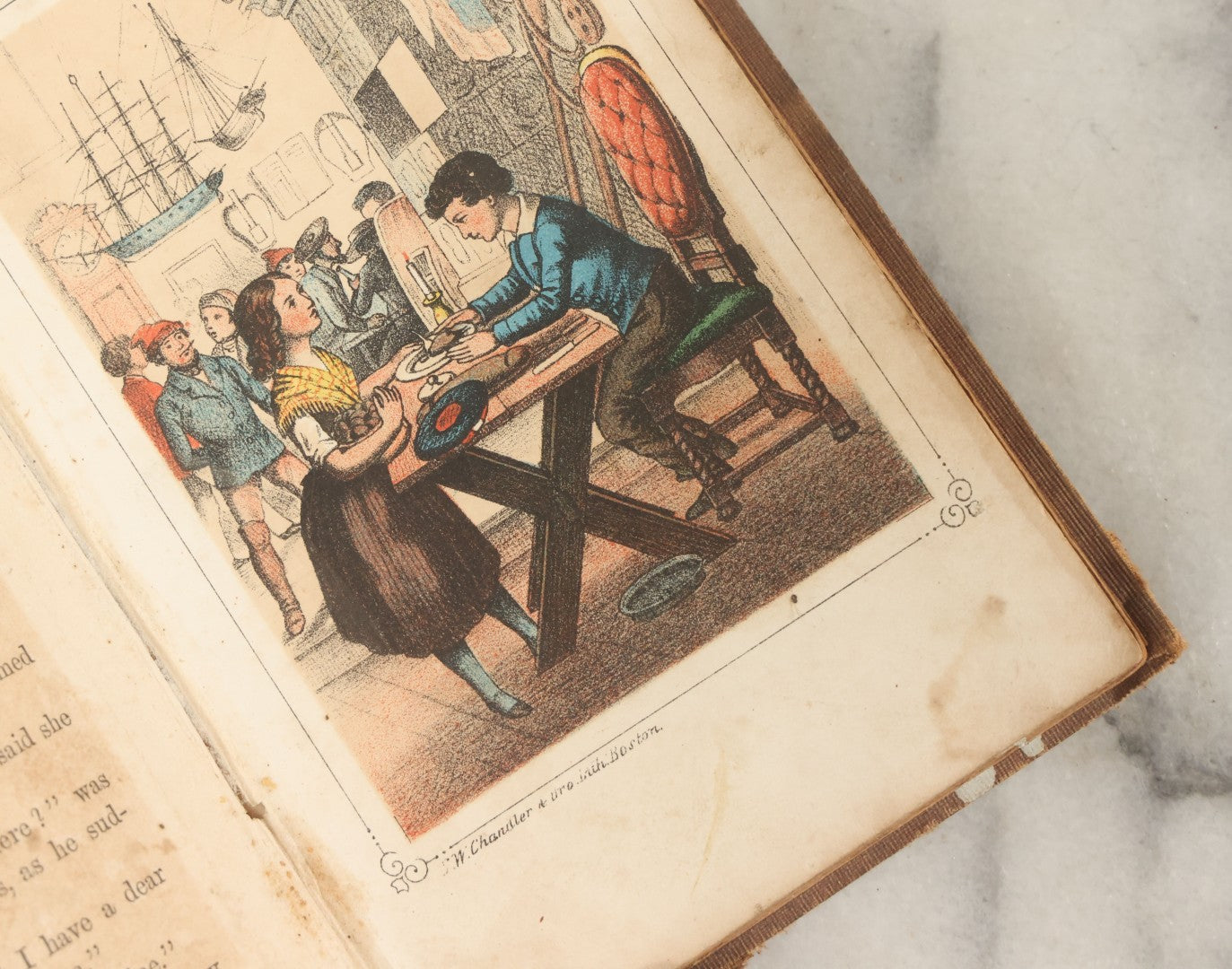 Lot 132 - "Children's Trials; Or, The Little Rope-Dancers And Other Tales" Antique Book By August Linden, Translated From German By Trauer Mantel, Crosby, Nichols, & Co., Boston, And Evans & Dickerson, N.Y., 1855, Illustrated With Color Lithographs