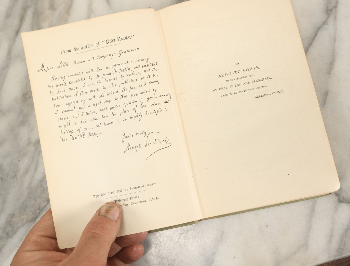 Lot 134 - "Quo Vadis: A Narrative Of The Time Of Nero" Antique Book By Henryk Sienkiewicz, Popular Edition, Translated From The Polish By Jeremiah Curtin, Little, Brown, And Company, Publishers, Boston, 1897, Illustrated