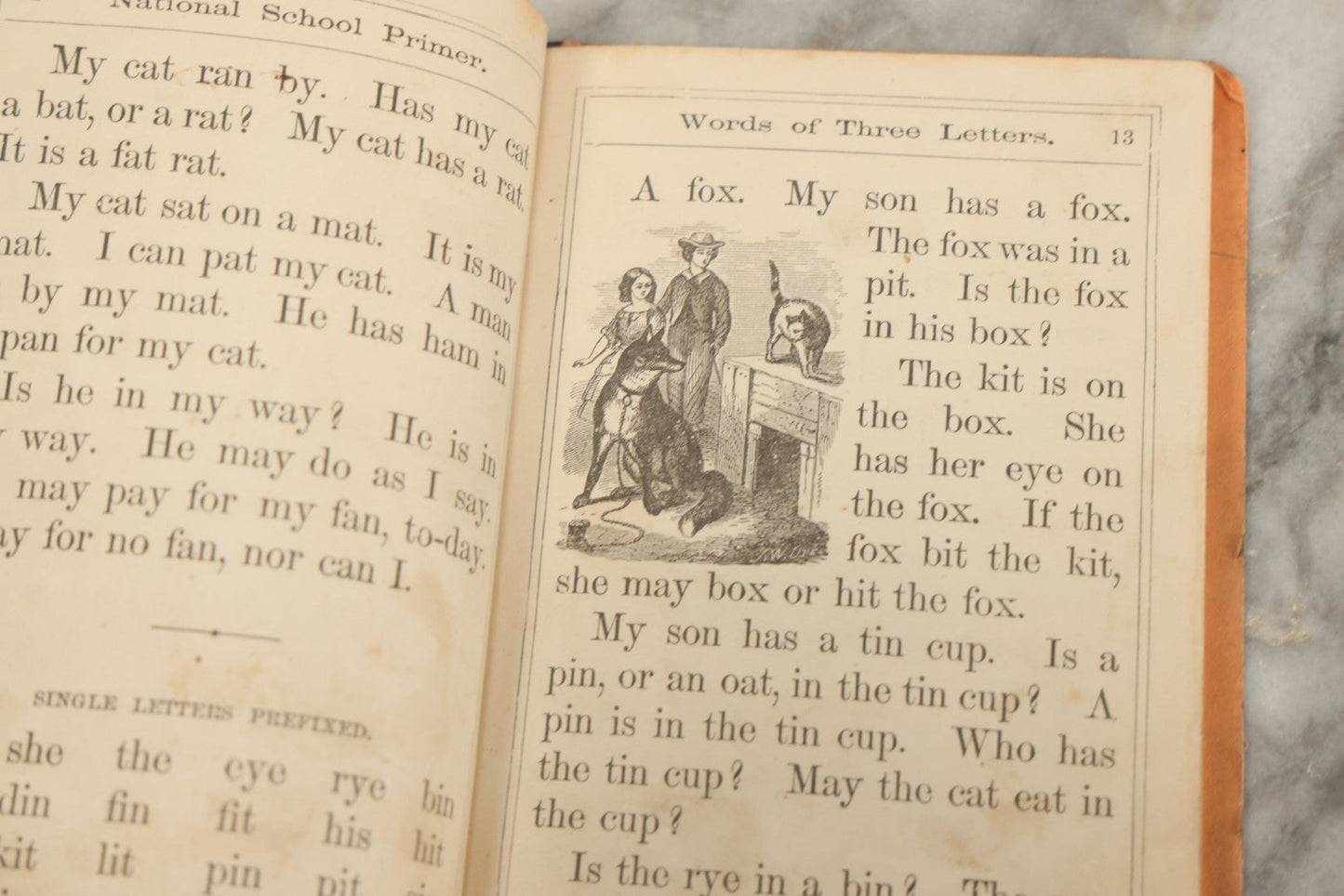 Lot 139 - Grouping Of Six Antique Children's Books Including "Mon Histoire De France," "The Overall Boys," "The Vineyard," "Nursery Rhymes," And Others, Fair To Poor Condition 
