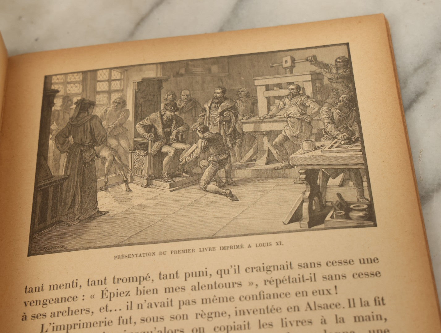 Lot 139 - Grouping Of Six Antique Children's Books Including "Mon Histoire De France," "The Overall Boys," "The Vineyard," "Nursery Rhymes," And Others, Fair To Poor Condition 