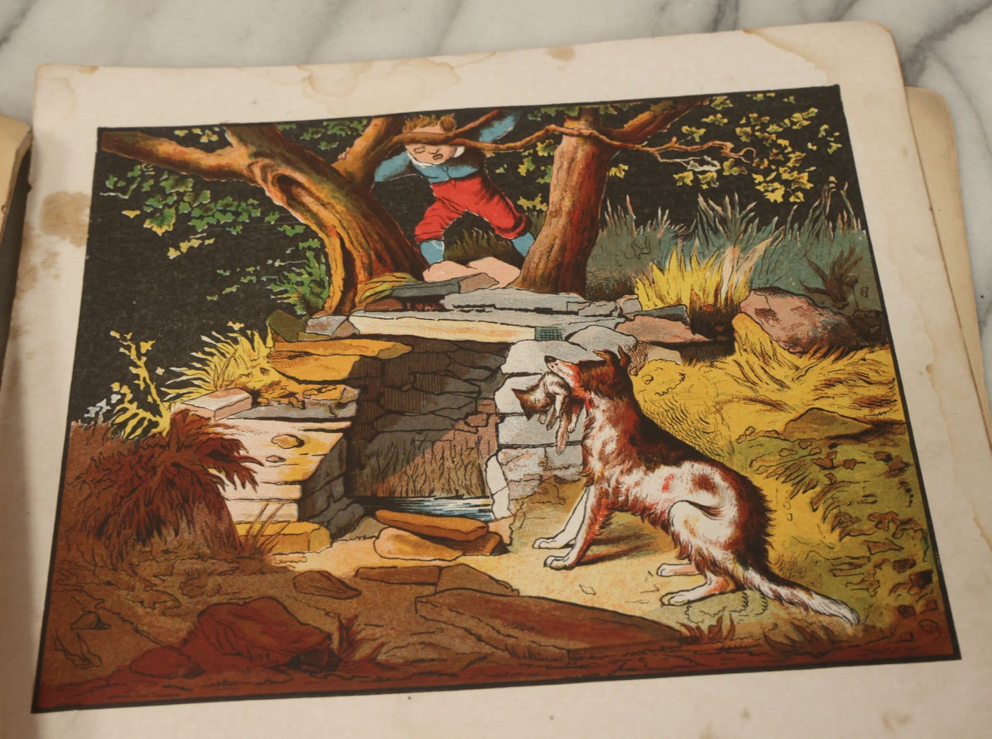 Lot 139 - Grouping Of Six Antique Children's Books Including "Mon Histoire De France," "The Overall Boys," "The Vineyard," "Nursery Rhymes," And Others, Fair To Poor Condition 