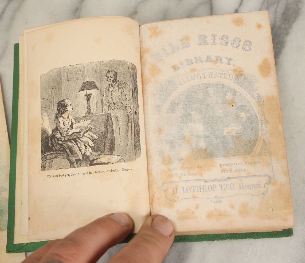Lot 139 - Grouping Of Six Antique Children's Books Including "Mon Histoire De France," "The Overall Boys," "The Vineyard," "Nursery Rhymes," And Others, Fair To Poor Condition 