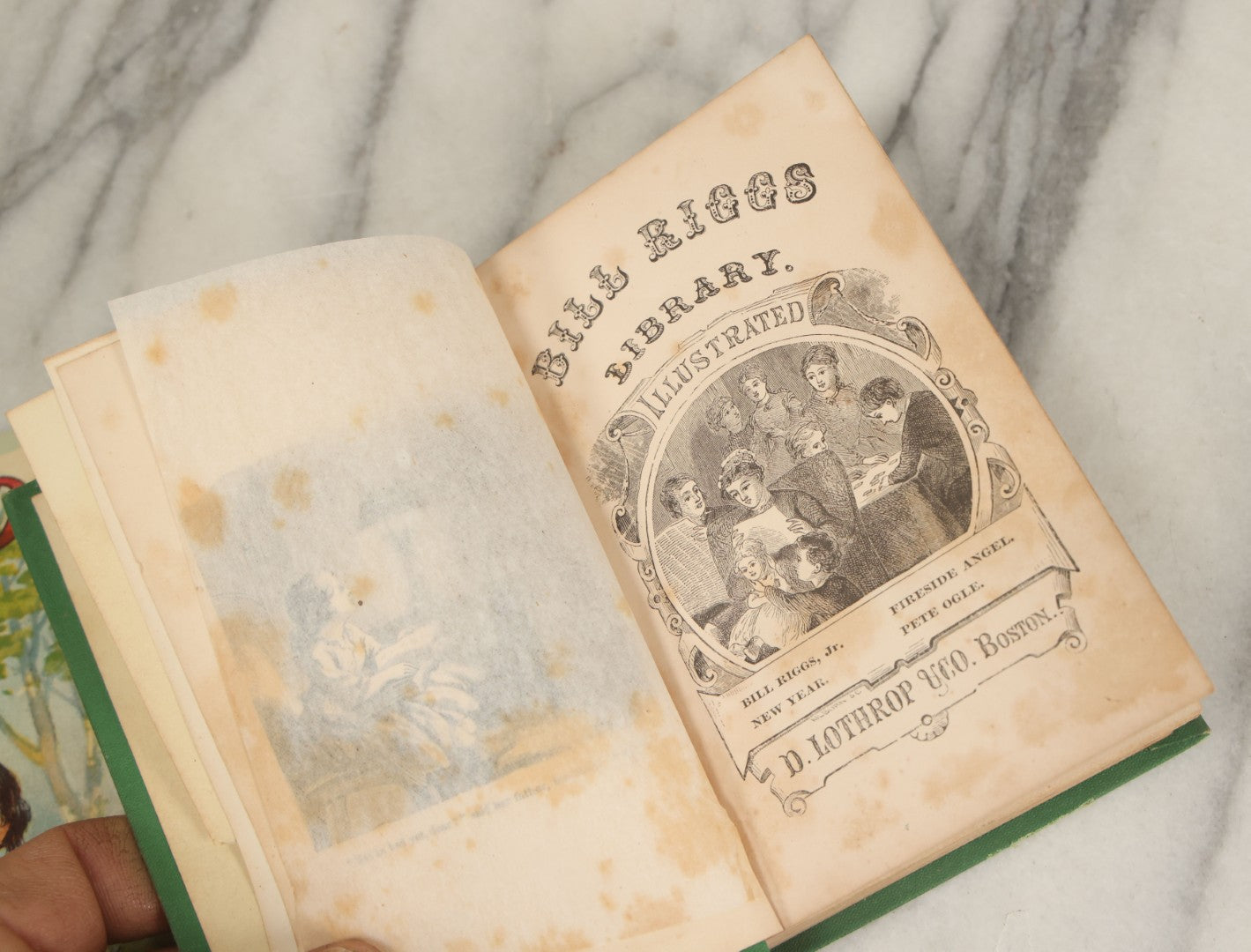 Lot 139 - Grouping Of Six Antique Children's Books Including "Mon Histoire De France," "The Overall Boys," "The Vineyard," "Nursery Rhymes," And Others, Fair To Poor Condition 