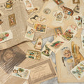 Lot 142 - Grouping Of Mixed Antique Ephemera As Found Including Early Hand Colored Winter Engraving, Friends' Reading Room Association Card, Numerous Tobacco Cards, Die Cuts, Etc., Approximately 35+ Pieces
