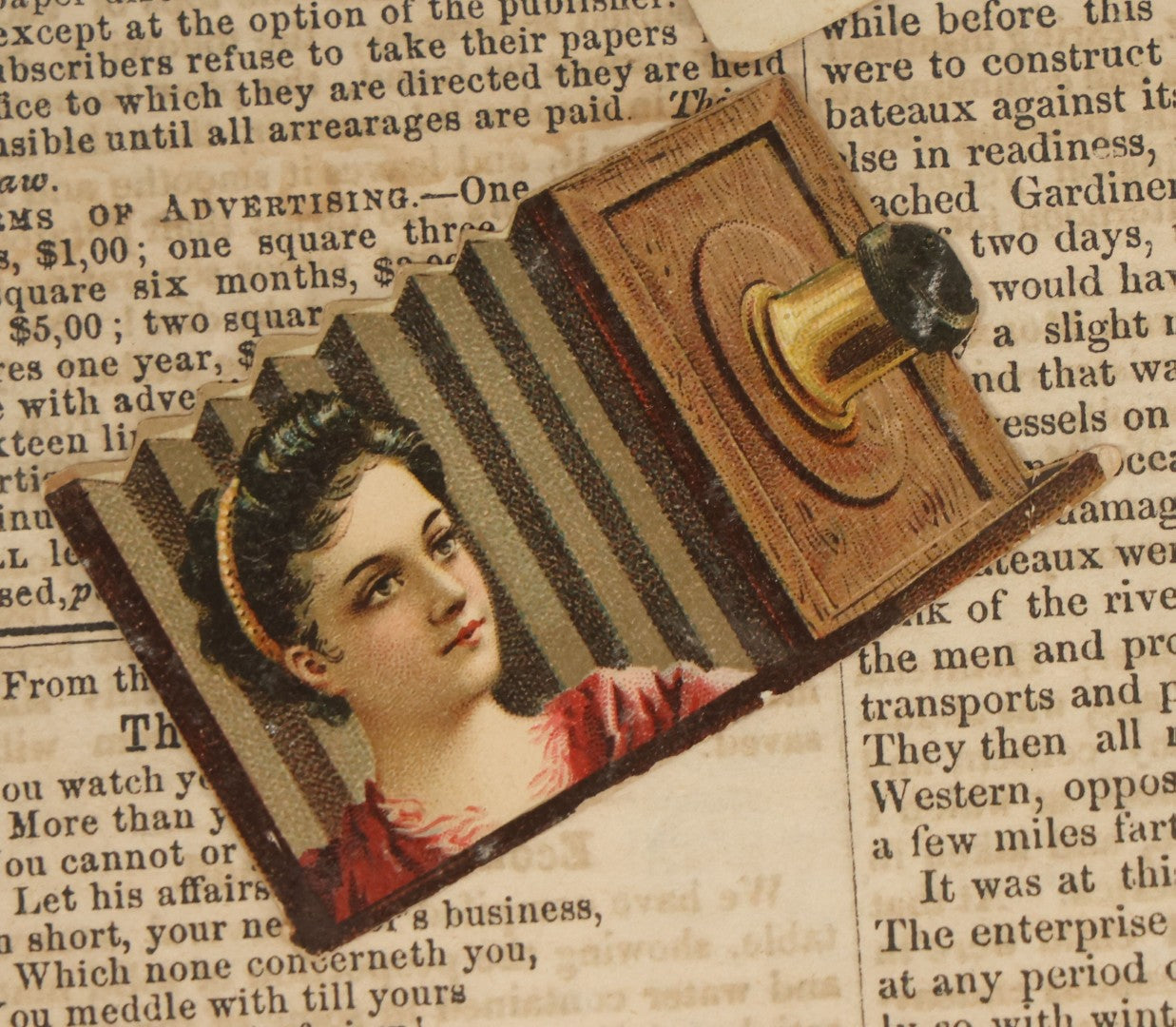 Lot 142 - Grouping Of Mixed Antique Ephemera As Found Including Early Hand Colored Winter Engraving, Friends' Reading Room Association Card, Numerous Tobacco Cards, Die Cuts, Etc., Approximately 35+ Pieces