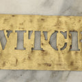 Lot 011 - Antique "C.H. Witcraft" Brass Stencil, Manufactured By Quaker City Stencil Works, 234 Arch Street, Philadelphia Pennsylvania, 17-7/8"W x 3-1/2"H