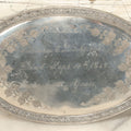 Lot 012 - Antique Silverplate Casket Memorial Plaque For William E. Litchfield, Died September 10th, 1867, Aged 24 Years Old