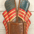 Lot 018 - Vintage Cast Aluminum Painted Pledge Of Allegiance, American Flag Wall Hanger, Patriotic Americana Decor, Manufactured By Sexton, U.S.A., No 505