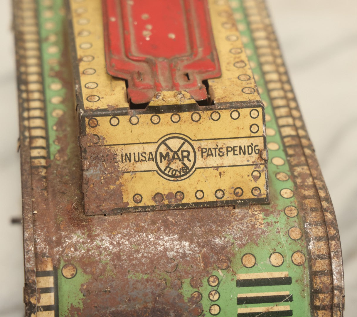 Lot 020 - Pair Of Vintage Tin Lithograph Toy Tanks Manufactured By Marx Toys, Fair Condition, Both Have Damage