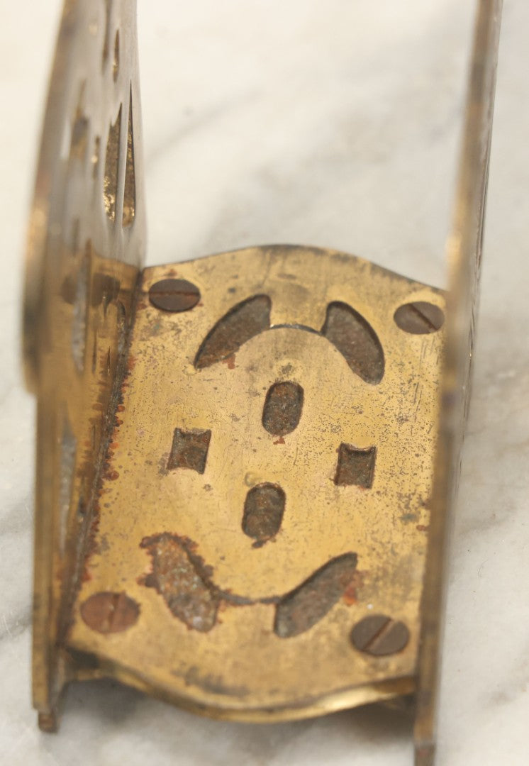 Lot 024 - Antique Cast Brass Art Deco Napkin Or Letter Holder With Griffin Motif