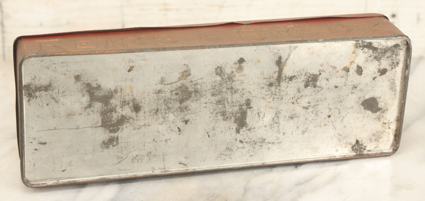 Lot 026 - Antique Reiss & Brady Cresca Extra Fancy Cluster Raisins Embossed Tin, New York And Bordeaux, Packed In Malaga Spain, 