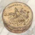 Lot 028 - Antique Propert's Specially Prepared Leather And Saddle Soap Tin With Partial Paper Label