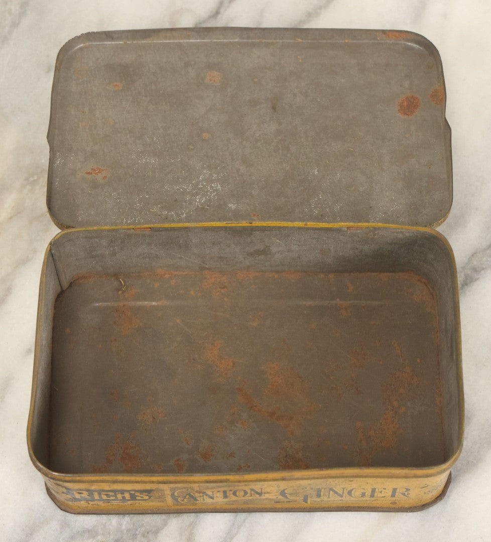 Lot 029 - Antique Rich's Crystallized Canton Ginger Tin, Manufactured By E.C. Rich, Inc., New York
