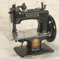 Lot 034 - Vintage Miniature Hand Crank Singer Sewing Machine, By The Singer Manufacturing Company, Unknown Model