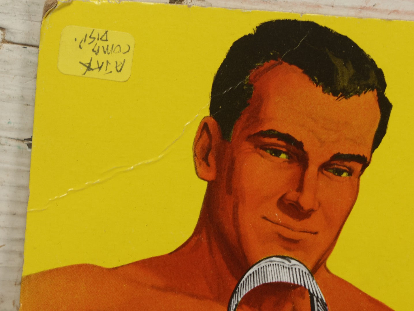 Lot 043 - Vintage Ajax Unbreakable Pocket Combs Supercomb Store Display With Nine Combs & Sleeves, Ajax Reorder Number 5050 Display, Double Sided A-Frame, Note Some Bonehead Put Tape All Over This