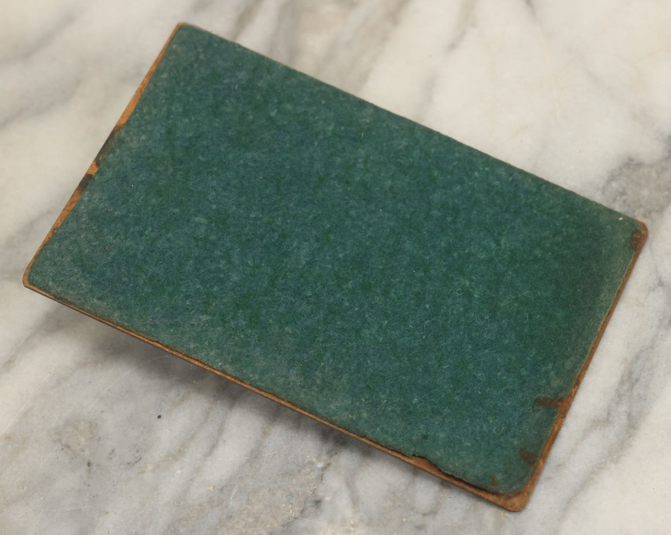 Lot 044 - Vintage Metal Monsanto Advertising Mini Clipboard, "Where Creative Chemistry Works Wonders For You," Felt Backing