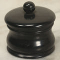 Lot 046 - Antique Turned Ebony Wood Dresser Box With Lid, Marked Ebony On Bottom, Not Lid Is Difficult To Put On