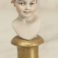 Lot 052 - Vintage Miniature Bisque Or Porcelain Little Girl Bust Figurine, Marked Made In Italy, Signed, Note Various Chipping, 4" Height