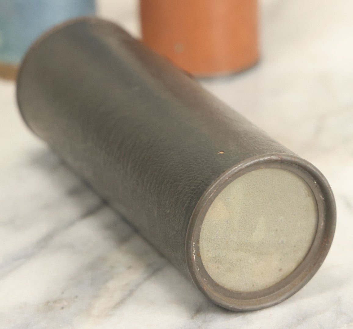 Lot 055 - Grouping Of Three Antique Leatherette Wrapped Kaleidoscopes, Including One With Paper Label, "Taylor's Wonderscope" By Taylor Specialty Co., Toronto, Canada