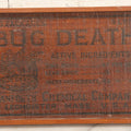 Lot 056 - Vintage Bug Death Advertising Crate Side Turned Decor Wall Hanger, Danforth Chemical Company, Leominster, Massachusetts