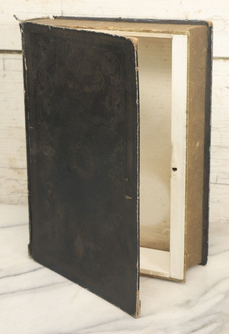 Lot 058 - Antique "Ladies' Repository" Faux Book Book-Safe With Original Key, Made Of Paper, Cardboard, And Wood
