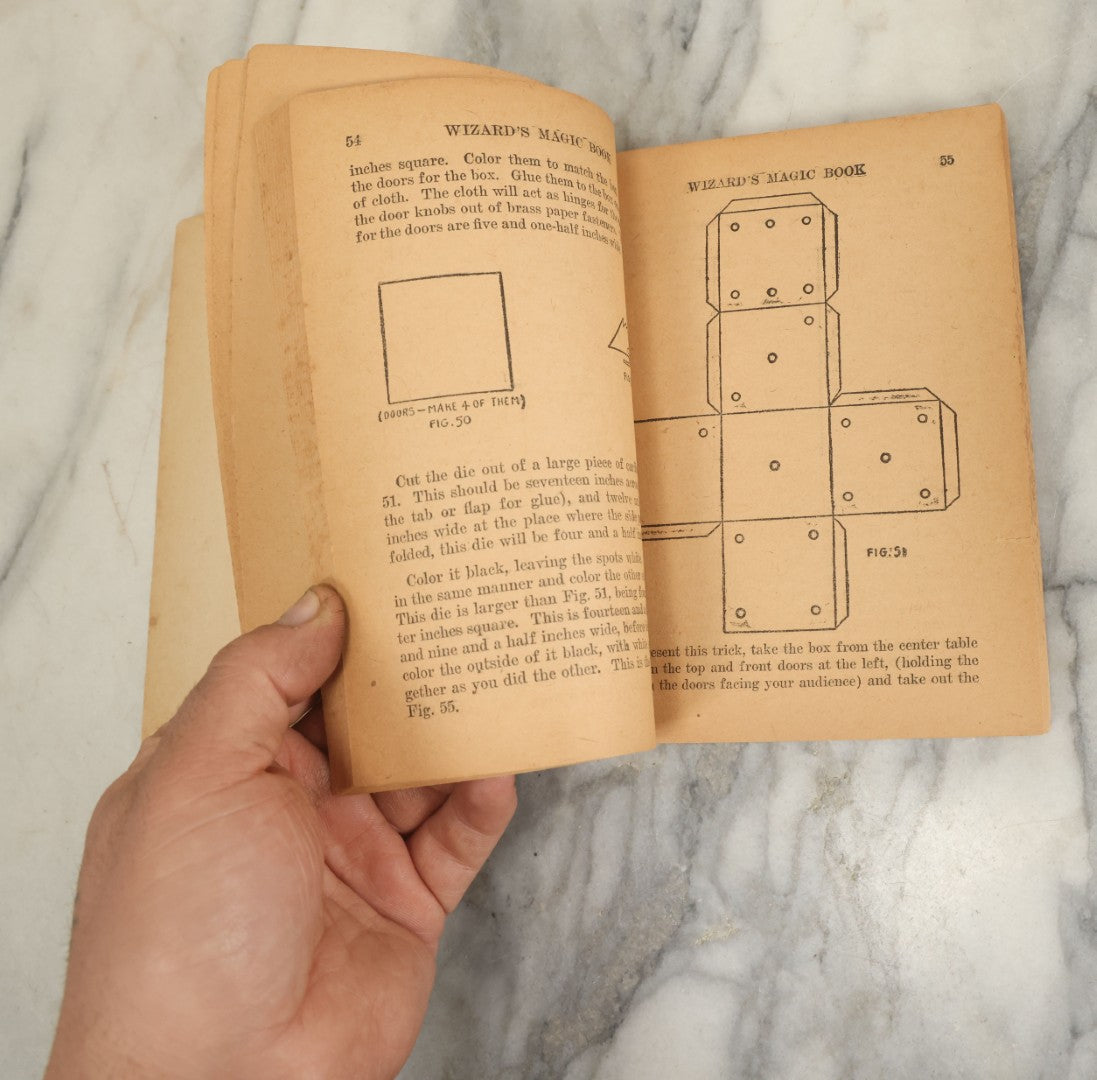 Lot 063 - Vintage "The Wizard's Magic Book" By Peter Adams, Copyright 1930, Whitman Publishing Company, Racine, Wisconsin, No. W-665