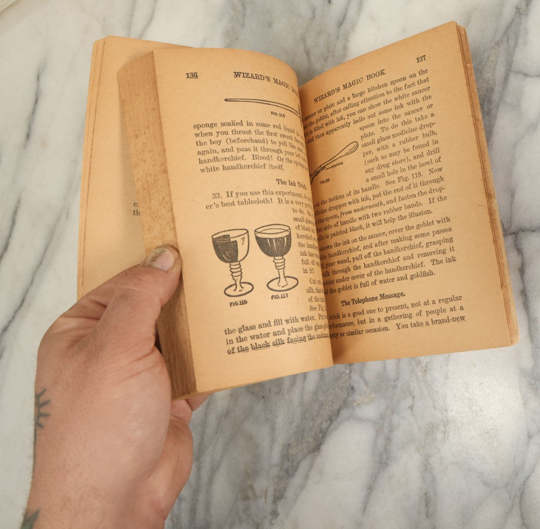 Lot 063 - Vintage "The Wizard's Magic Book" By Peter Adams, Copyright 1930, Whitman Publishing Company, Racine, Wisconsin, No. W-665