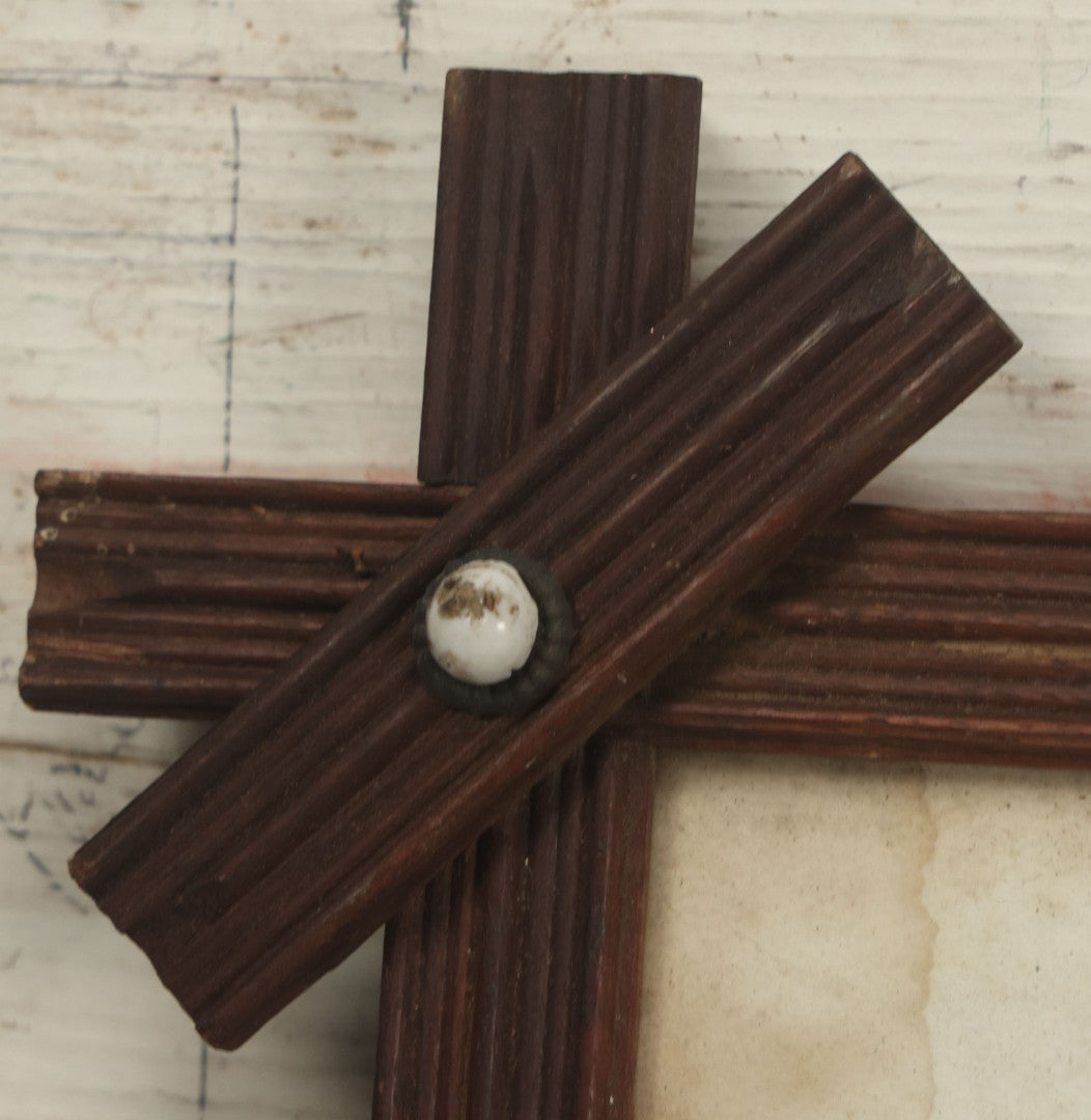 Lot 070 - "My Little White Kitties, Playing Dominoes" Antique Hand Colored Lithograph Published By Currier & Ives, In Original Period Frame With Mil Glass Adornments, Note Water Damage, Foxing, Warping, Overall Dimensions 20-3/8" x 16-3/8"