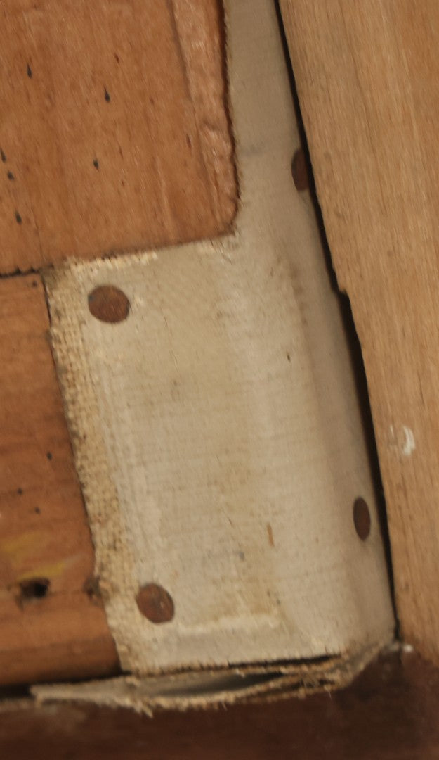 Lot 073 - Antique Oil On Canvas Painting Of Purple, Orange, And White Iris Flowers, In Badly Worn Gilt Gesso Frame, Note Wear And Tear, Circa 1880s, Overall Dimensions 16-3/4" x 22-3/4"