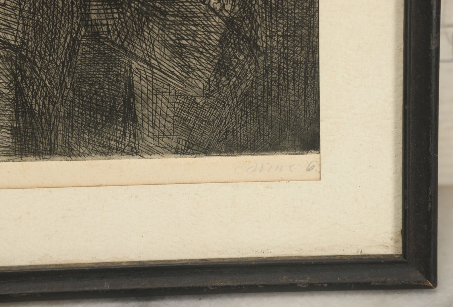 Lot 077 - Vintage Printer's Proof Etching Of A Man In A Black Robe, Artist Signed, Illegible, Circa 1960s, Overall Dimensions 11-5/8" x 14-5/8"