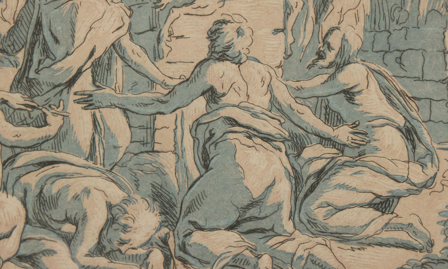 Lot 078 - Antique French Engraving, "Sacrifices D'Elie & Des Prophètes De Baal" ("Sacrifices Of Elijah And The Prophets Of Baal"), Engraved By P.P.A. Robert After Mathurin, Overall Dimensions 17-5/8" x 12-3/4"