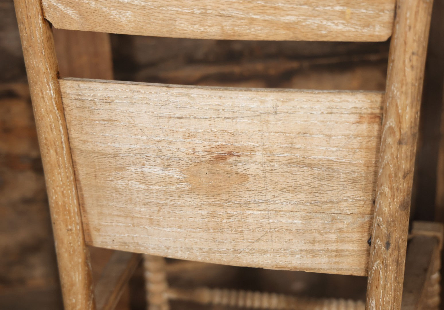 Pair Of Antique Wooden Dining Chairs With Green Man Face Motifs, Completely Stripped, Ready To Be Finished