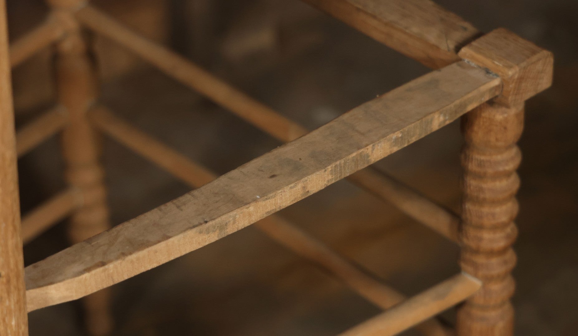 Pair Of Antique Wooden Dining Chairs With Green Man Face Motifs, Completely Stripped, Ready To Be Finished
