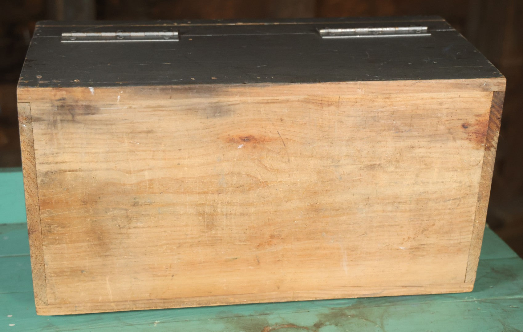 Vintage Hand Painted Wooden First Aid Box With Contents, Circa 1920, As Found