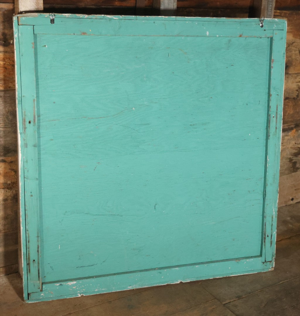 Vintage Hand Painted Cheney Orchards Salesroom Advertising Sign, Brimfield, Massachusetts. 49-1/8" x 49-1/2"