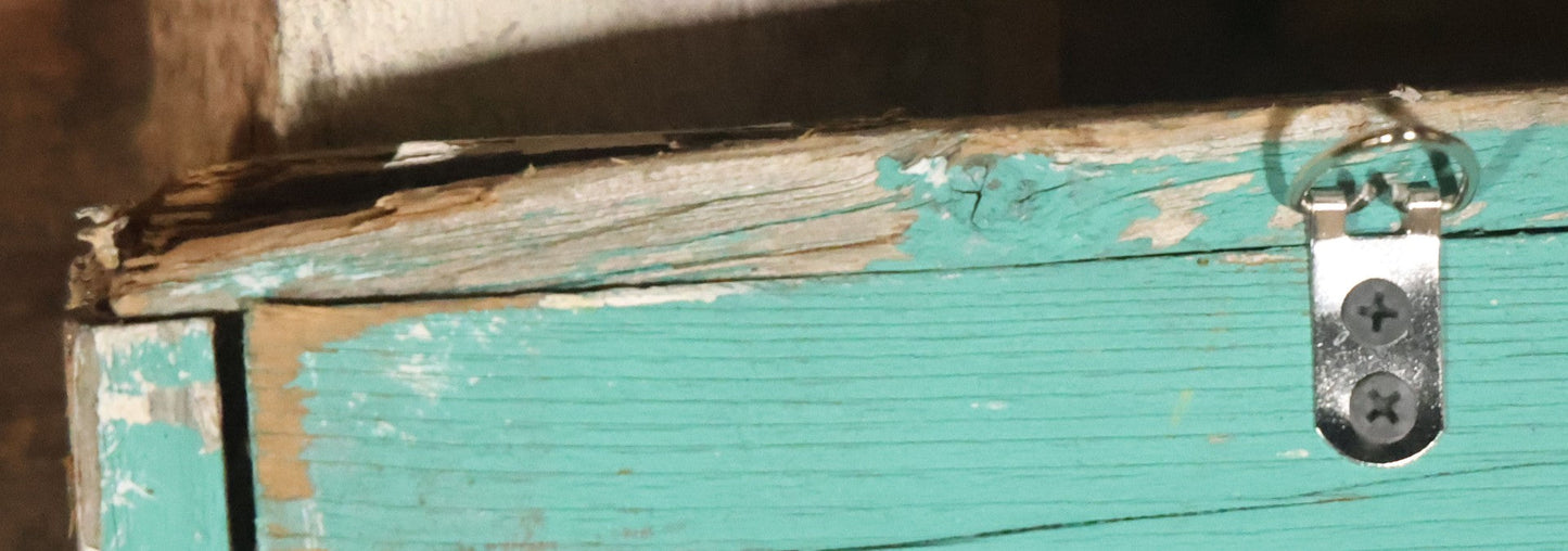 Vintage Hand Painted Cheney Orchards Salesroom Advertising Sign, Brimfield, Massachusetts. 49-1/8" x 49-1/2"