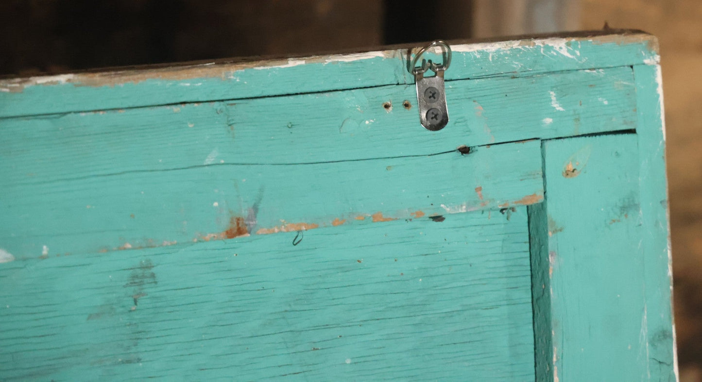 Vintage Hand Painted Cheney Orchards Salesroom Advertising Sign, Brimfield, Massachusetts. 49-1/8" x 49-1/2"