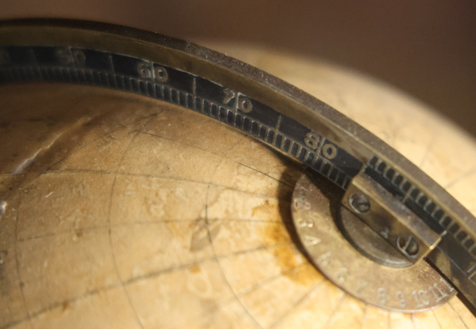 Antique Rand Mcnally 8-Inch Celestial Globe, Constellation Globe Showing The Stars, Wooden Stand, Circa 1924, Note Fading, Heavy Wear