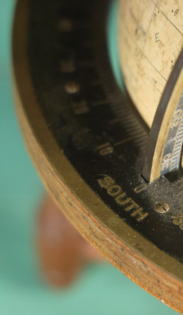 Antique Rand Mcnally 8-Inch Celestial Globe, Constellation Globe Showing The Stars, Wooden Stand, Circa 1924, Note Fading, Heavy Wear