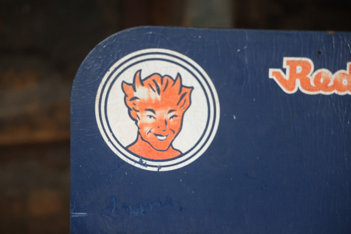 Vintage Red Devil Painters' Tools Store Display Rack Shelf Advertising