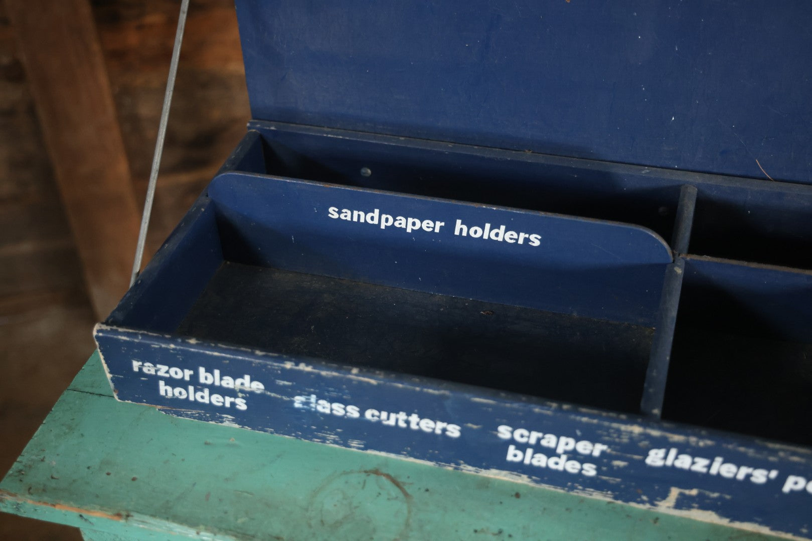 Vintage Red Devil Painters' Tools Store Display Rack Shelf Advertising