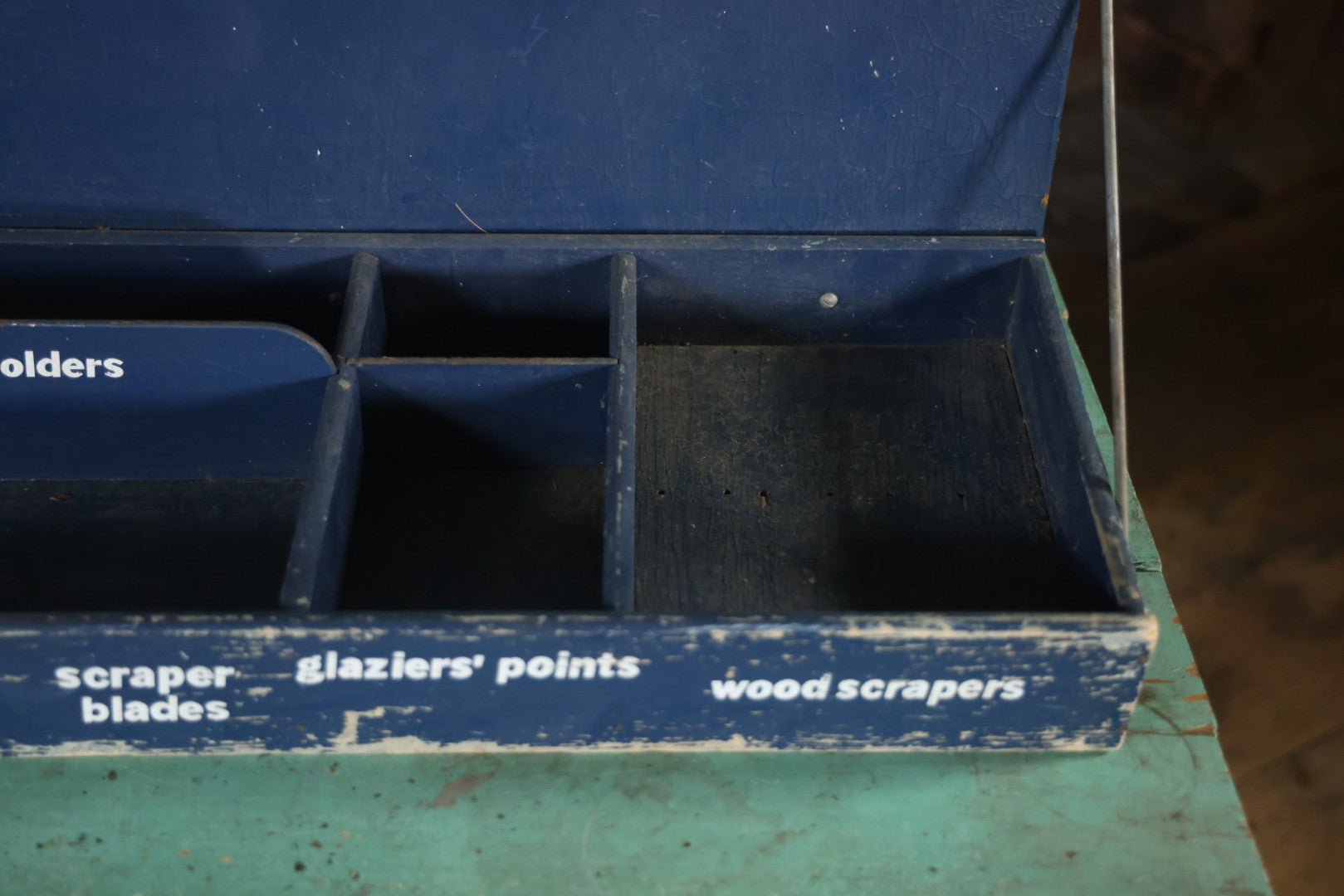 Vintage Red Devil Painters' Tools Store Display Rack Shelf Advertising