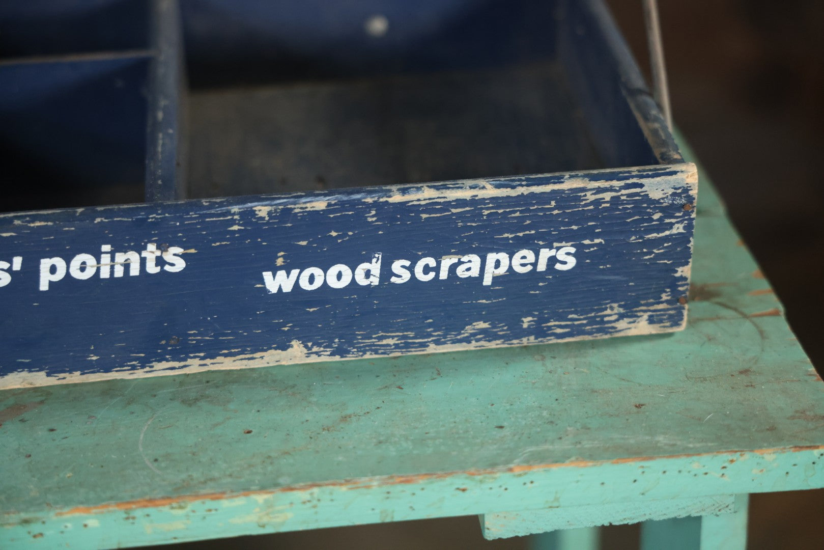 Vintage Red Devil Painters' Tools Store Display Rack Shelf Advertising