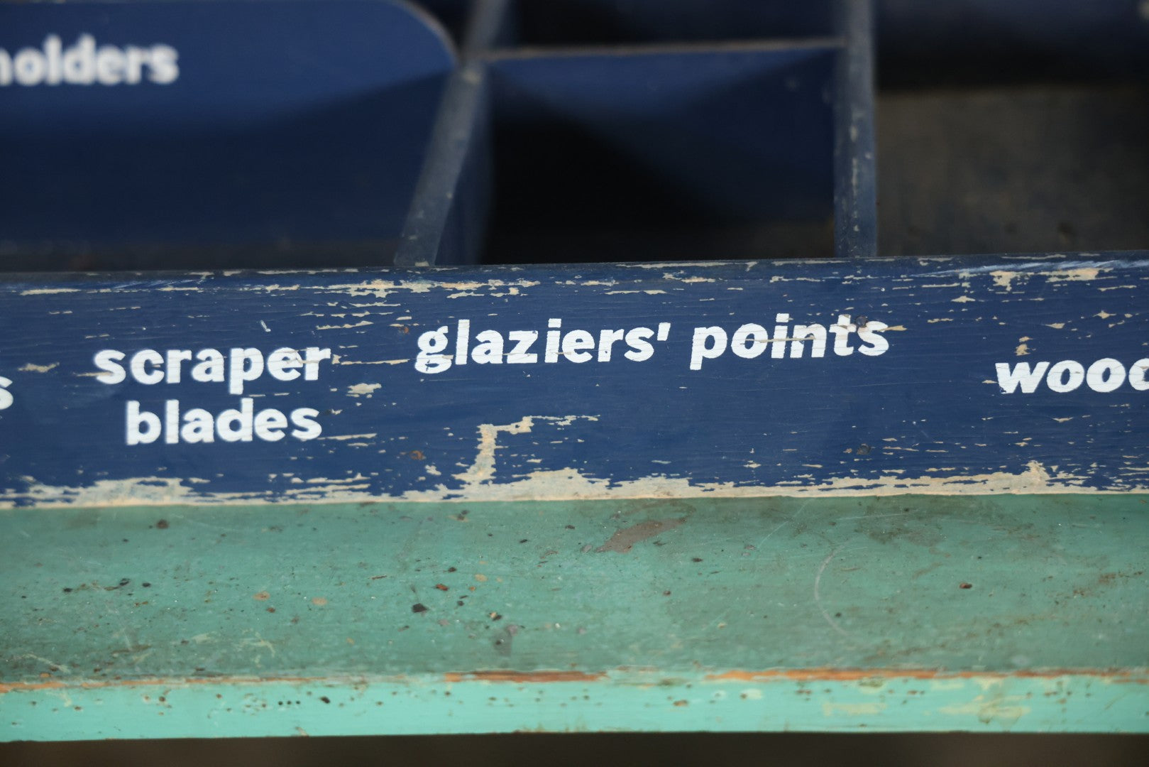 Vintage Red Devil Painters' Tools Store Display Rack Shelf Advertising