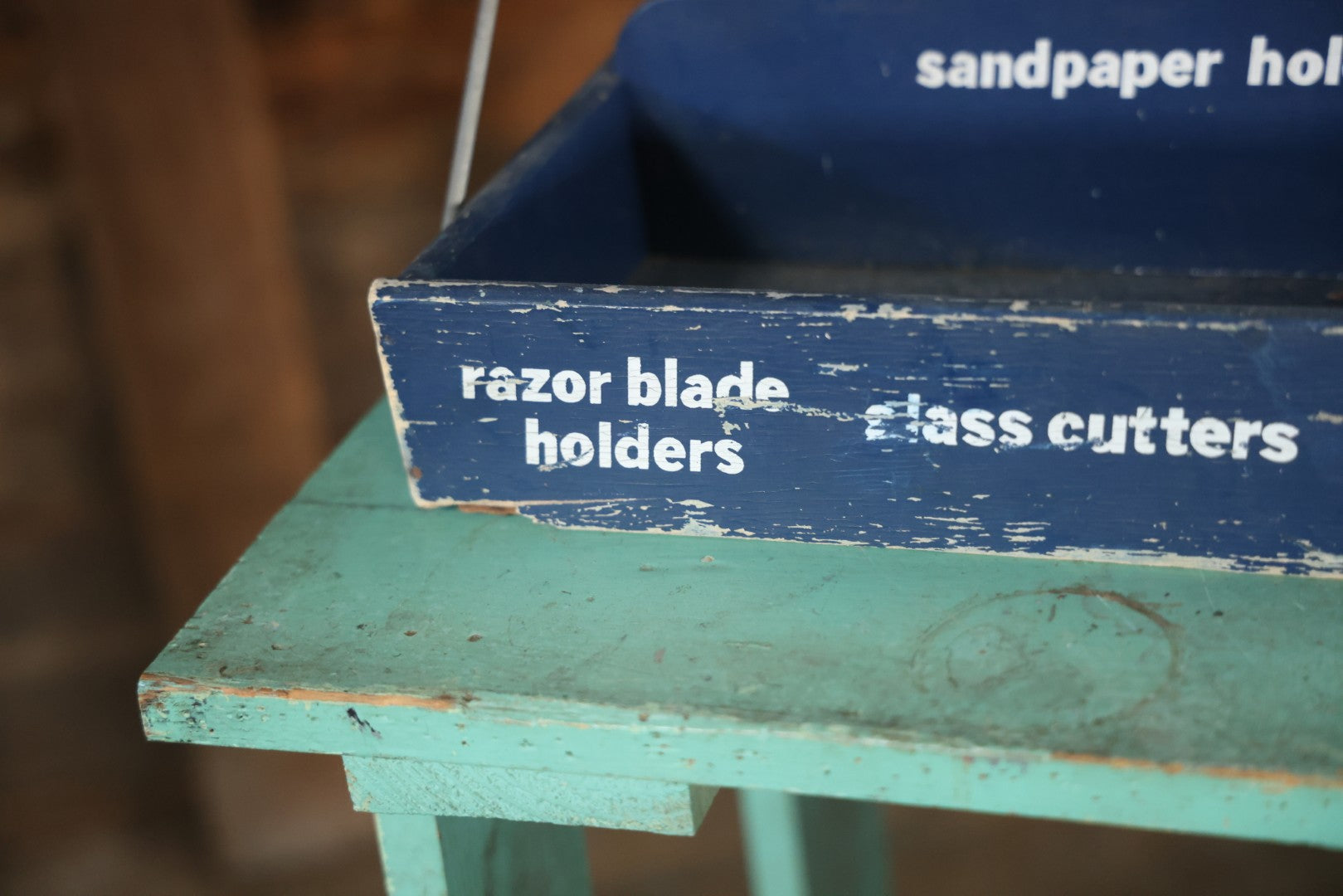 Vintage Red Devil Painters' Tools Store Display Rack Shelf Advertising