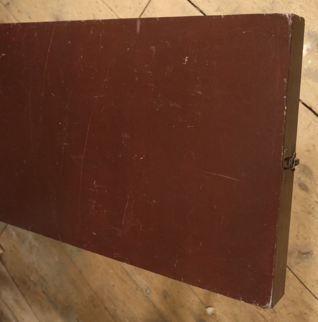 Antique Folding Traveling Embalming Table, Cooling Table, Gleason Board, Manufactured By Undertakers' Supply Co., Chicago, Dark Stain Finish