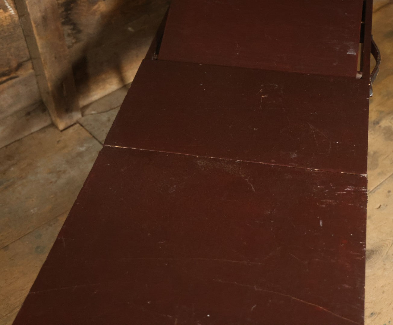 Antique Folding Traveling Embalming Table, Cooling Table, Gleason Board, Manufactured By Undertakers' Supply Co., Chicago, Dark Stain Finish