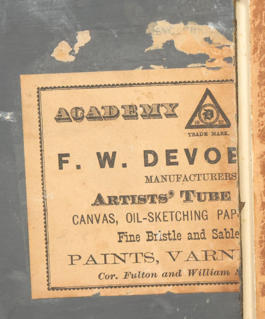 Lot 001 - Antique Painting On Board Of A Young Child In A Cloak With Seashell Brooch, Victorian Sentimental Painting, 15-3/4" x 18-3/4"